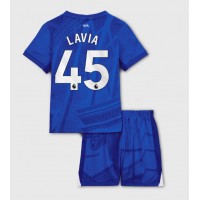 Chelsea Romeo Lavia #45 Domáci Detský futbalový dres 2025-26 Krátky Rukáv (+ trenírky)